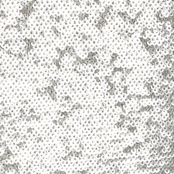 Silver Metallic HARLYN Sequin Embellished Plunge Neck Tie-Waist Midi Dress (NWT) - Picture 5 of 8